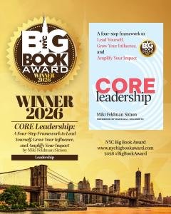 Executive coach Miki Feldman Simon wins 2026 NYC Big Book Award for ‘CORE Leadership