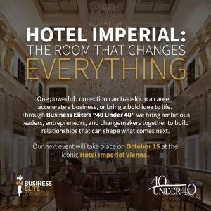 Business Elite Awards to host 2026 ’40 Under 40′ gala in Vienna for Europe’s top leaders