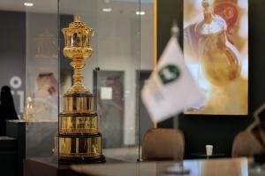 Saudi exhibition visitors can view world's most valuable trophy up close